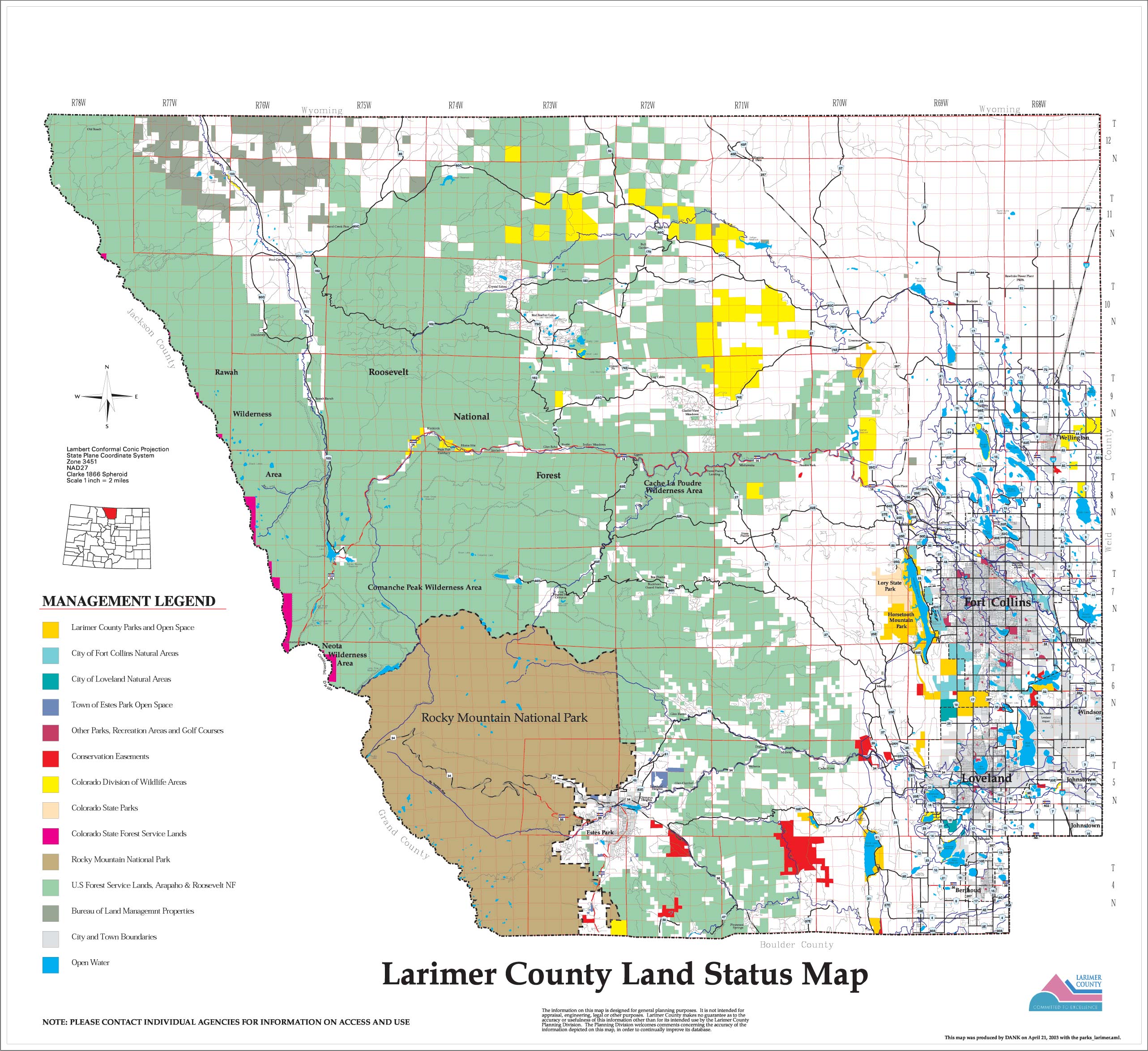 Wildfire Maps Larimer County