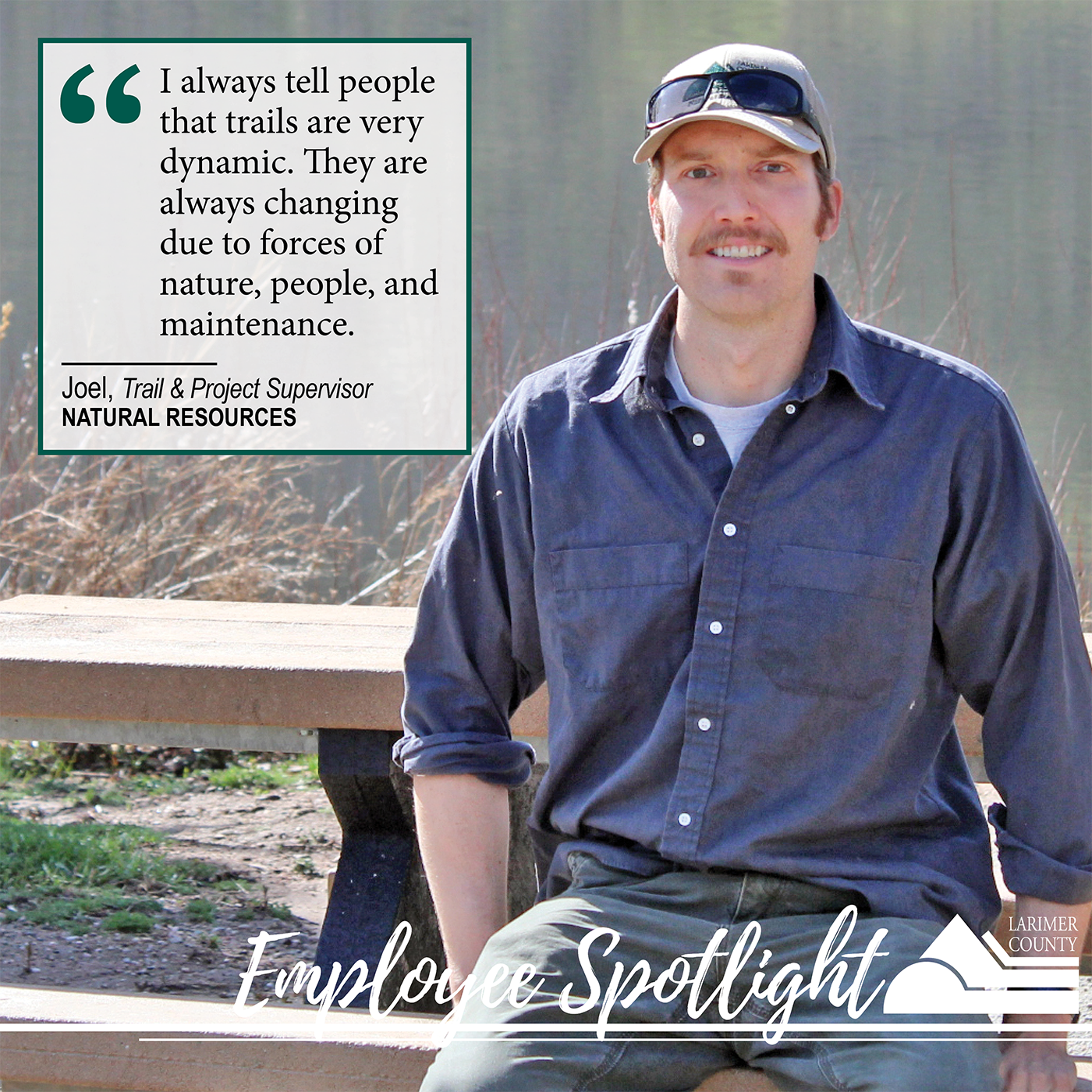 Image 15: "I always tell people that trails are very dynamic. They are always changing due to forces of nature, people, and maintenance. It is our job to keep these paths open and accessible so people can experience our great Open Spaces."