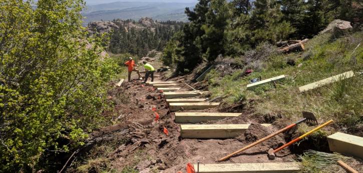 Horsetooth Mountain Open Space trail work