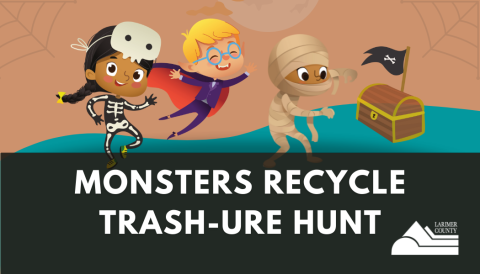 Monstruos reciclan la búsqueda del tesoro (edades 3-6)