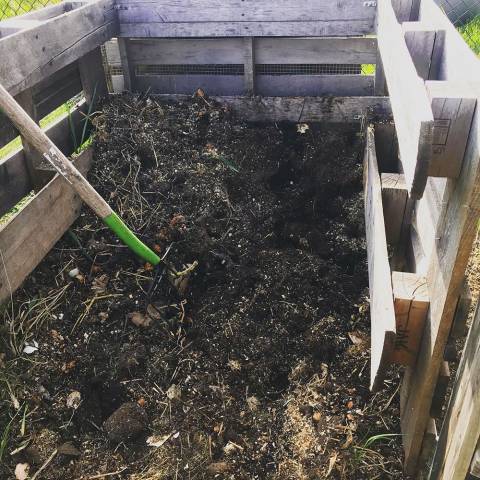 Compost outside Compost outside