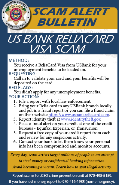 Alerta de estafa de US Bank Reliacard Alerta de estafa de US Bank Reliacard