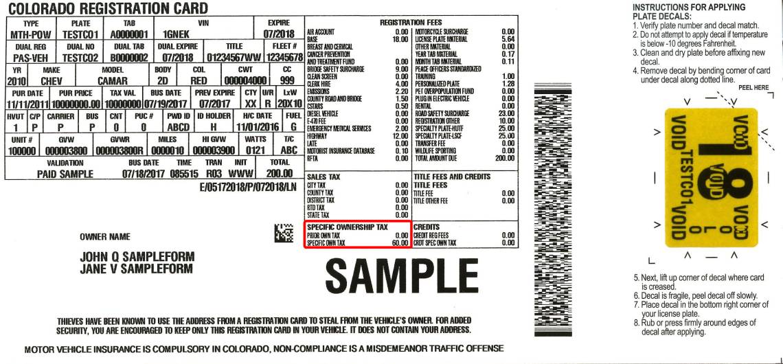 Colorado Vehicle Ownership Tax Not On Registration Tax Walls vehicle-registration-and-title-information
