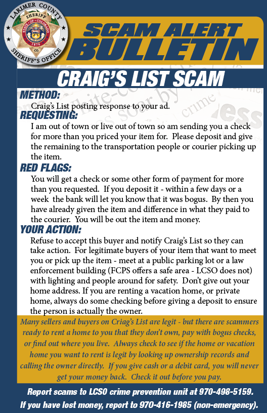 Alerta de estafa de la lista de Craig Alerta de estafa de la lista de Craig