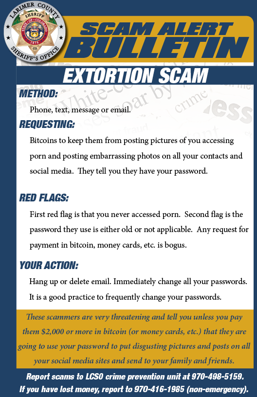 Alerta de estafa de extorsión Alerta de estafa de extorsión